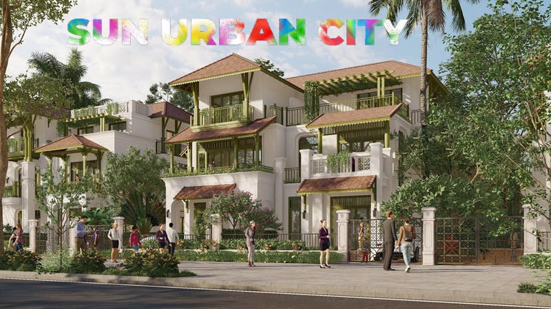 Đây là hình ảnh phối cảnh biệt thự dự án Sun Urban City Hà Nam